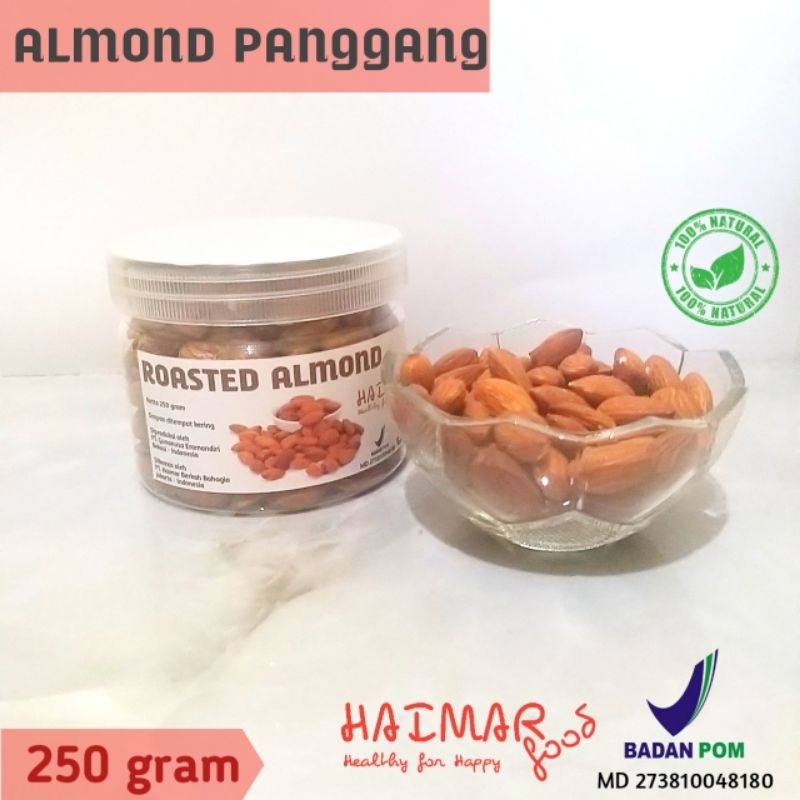

Almond Panggang - Roasted Almond - 250 gr gram - Haimar Food
