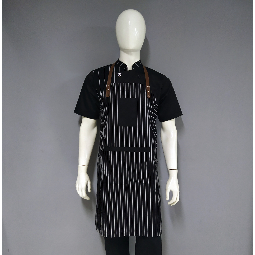 Chef Wear Apron / Celemek Full STRIPE