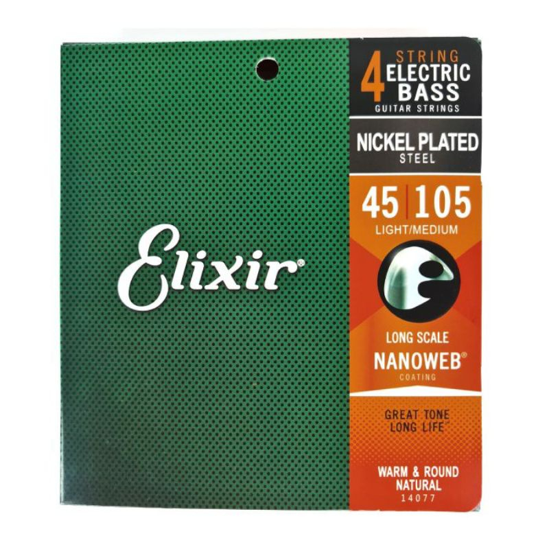 Senar Bass Elektrik Elixir 14077  4 String 0.45 Set