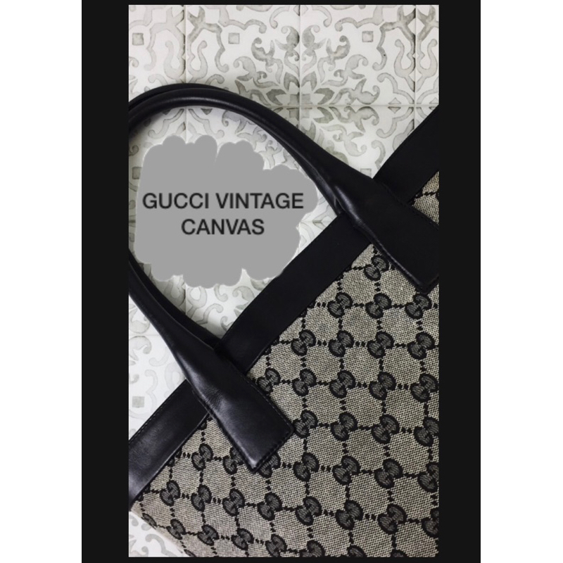 GUCCI VINTAGE CANVAS HANDBAG AUTHENTIC | GUCCI HANDBAG ORIGINAL | GUCCI BAG ORIGINAL | GUCCI BAG PRE
