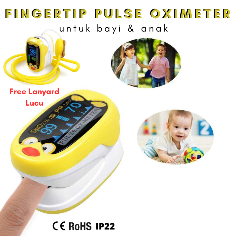 [ GRAY.STORE178 ] Pulse Oximeter Anak Fingertip Rechargeable Ukur Jantung Dan Oksigen - OXIA