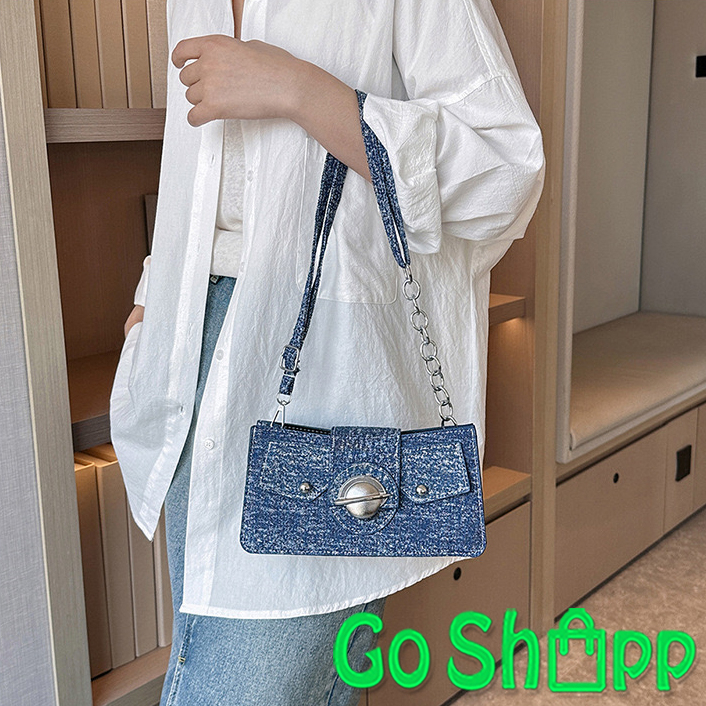 Tas Selempang Bahu Kasual Jeans Wanita Import Fashion Korea Terbaru - Shoulder Bag Pesta Kekinian SL92