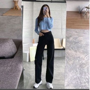 HIGHWAIST KULOT JEANS WANITA LOOSE