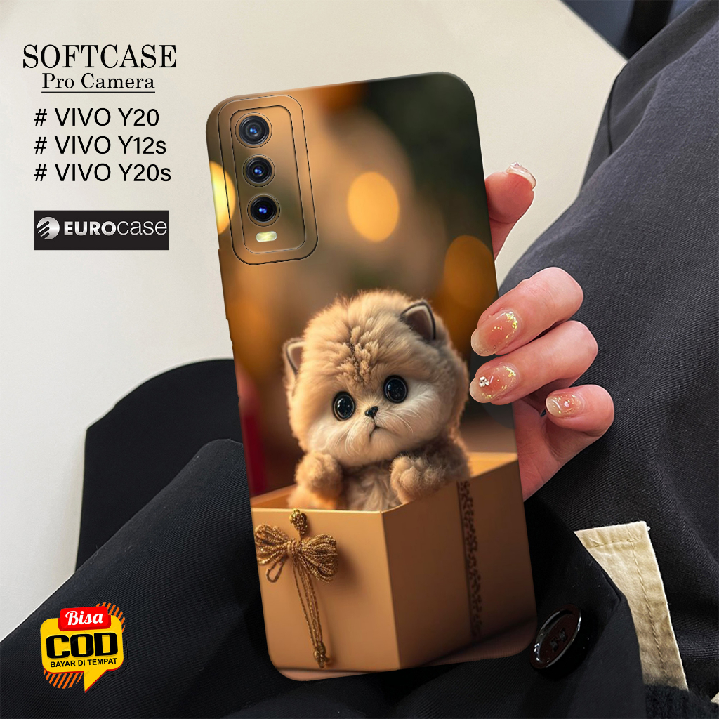 Soft Case Hp Vivo Y20 / Vivo Y20s / Vivo Y12s Terbaru - Fashion Case KUCING - Casing Hp Vivo Y20 / Y