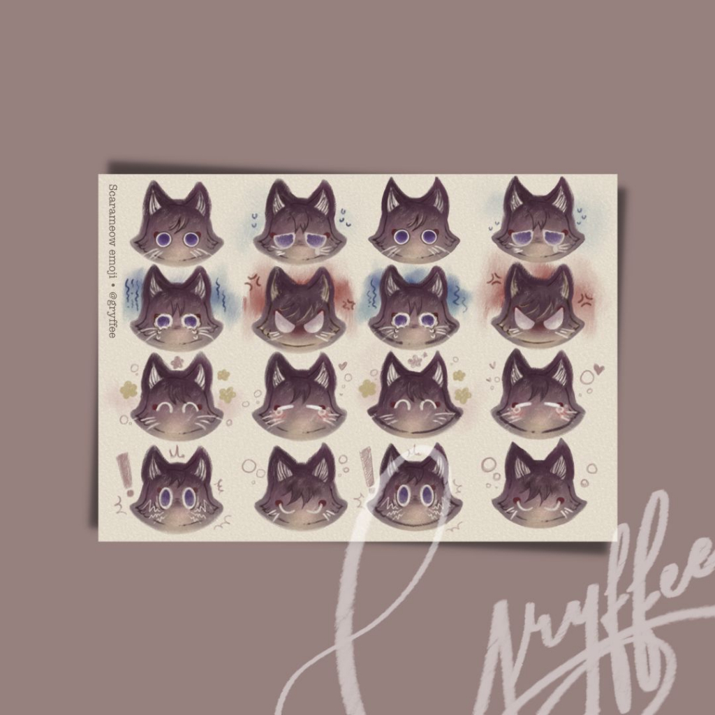 

GENSHIN IMPACT Scarameow Glitter Sticker Sheet