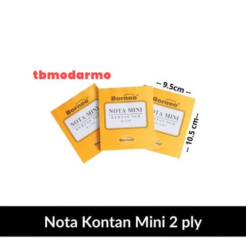 (1 Pack) 10 Buku - Nota Kontan Mini Nota Olshop - 2 Ply (25Lbr)