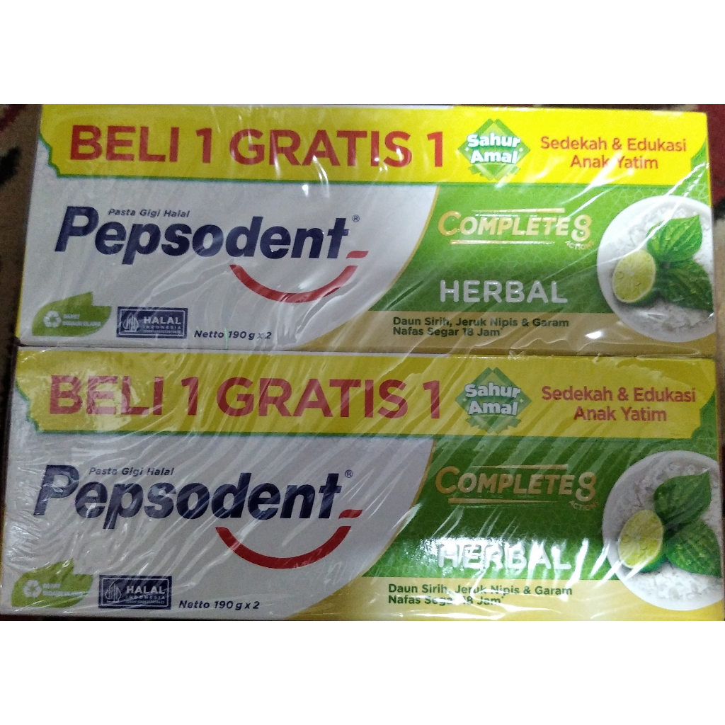 Pepsodent Herbal 190 gr beli 1 gratis 1