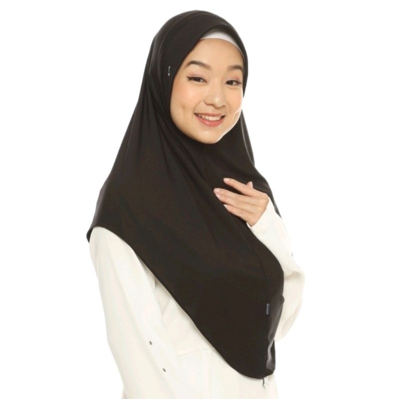 Bergo Hamidah Penguin Jersey Menutup Dada / Hijab Instant Pinguin Menutup Dada  Ori (Free Gift)