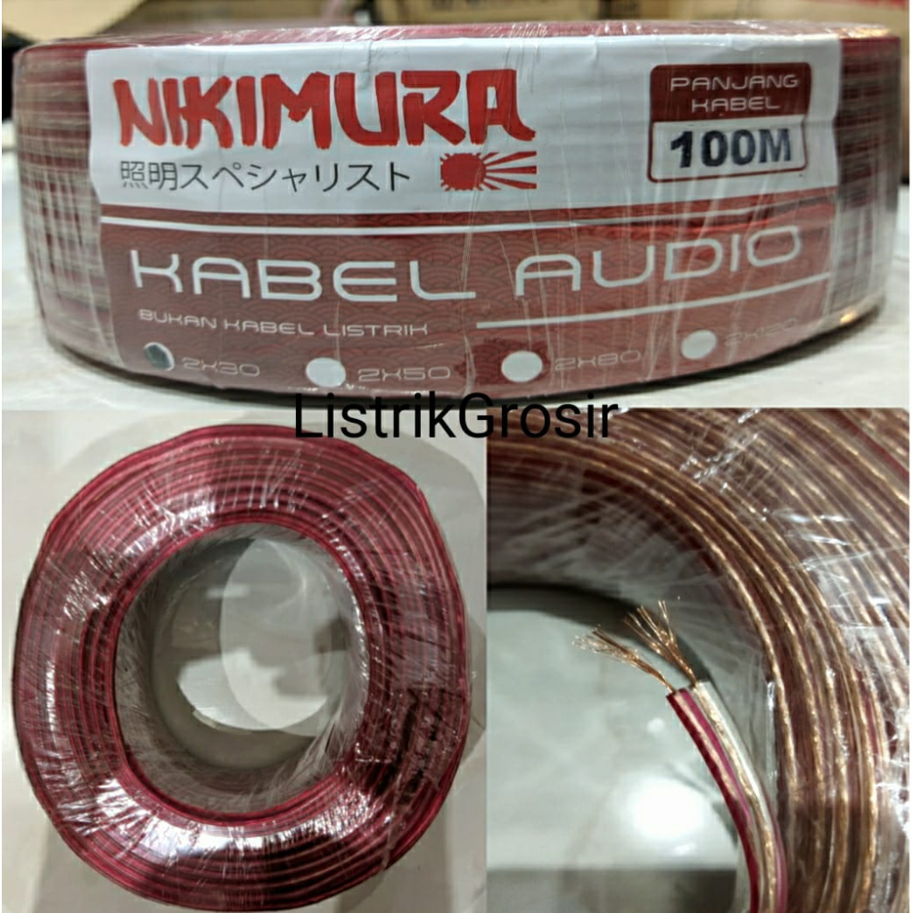 Kabel Monster Kabel Transparan 2x30 Kabel Audio Speaker 100m Full Mikotek