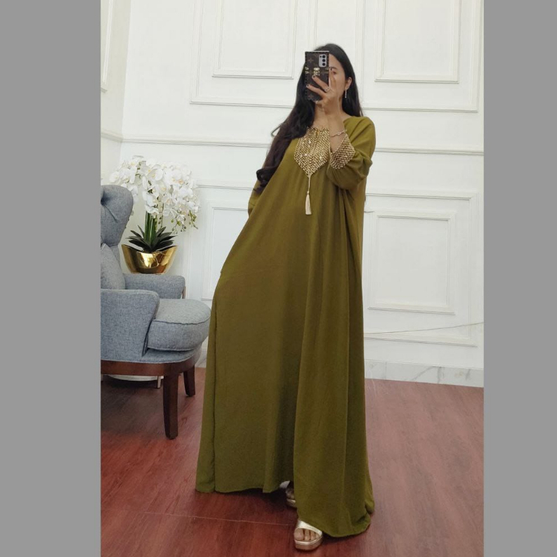 Kaftan Cringkle Airflow Wanita Terbaru 2023