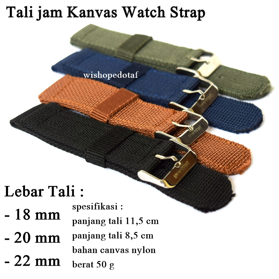 Strap Watch Tali Jam Kanvas Nylon Sport