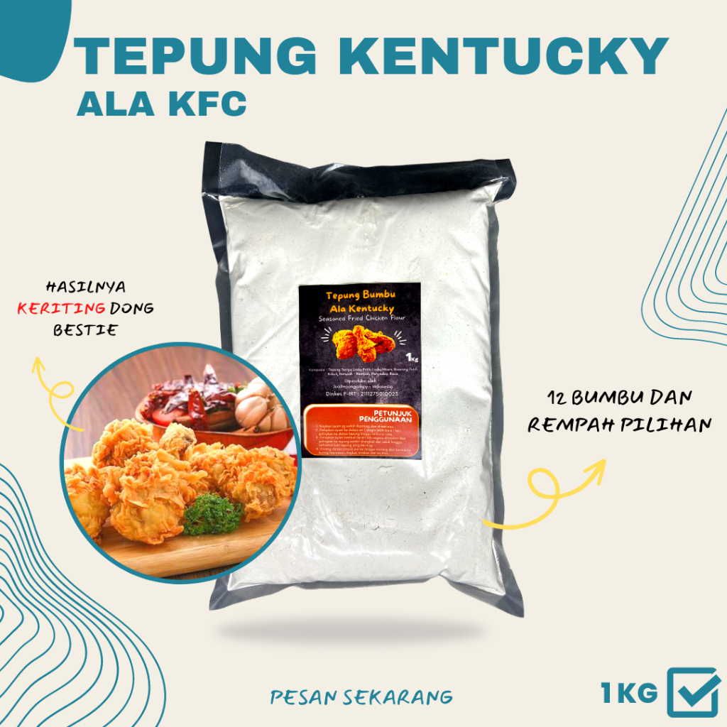 TEPUNG KENTUCKY AYAM KRISPI / CRISPY KEMASAN 1KG