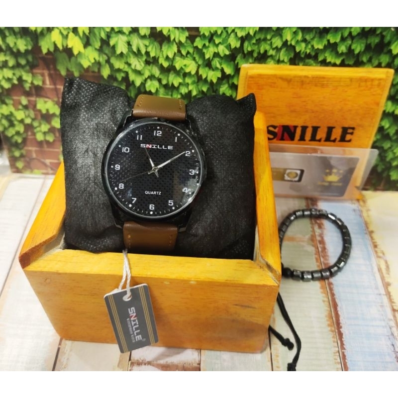 JAM TANGAN PRIA SNILLE  KULIT 1022G