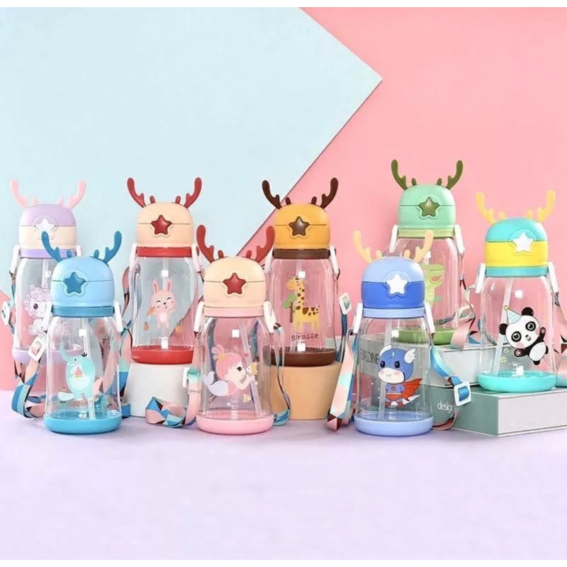 [BISA COD] -  VIRAL BOTOL RUSA TANDUK /  LUMBA AIR MANCUR /BOTOL AIR MINUM ANAK - BOTOLMINUM ANAK  L