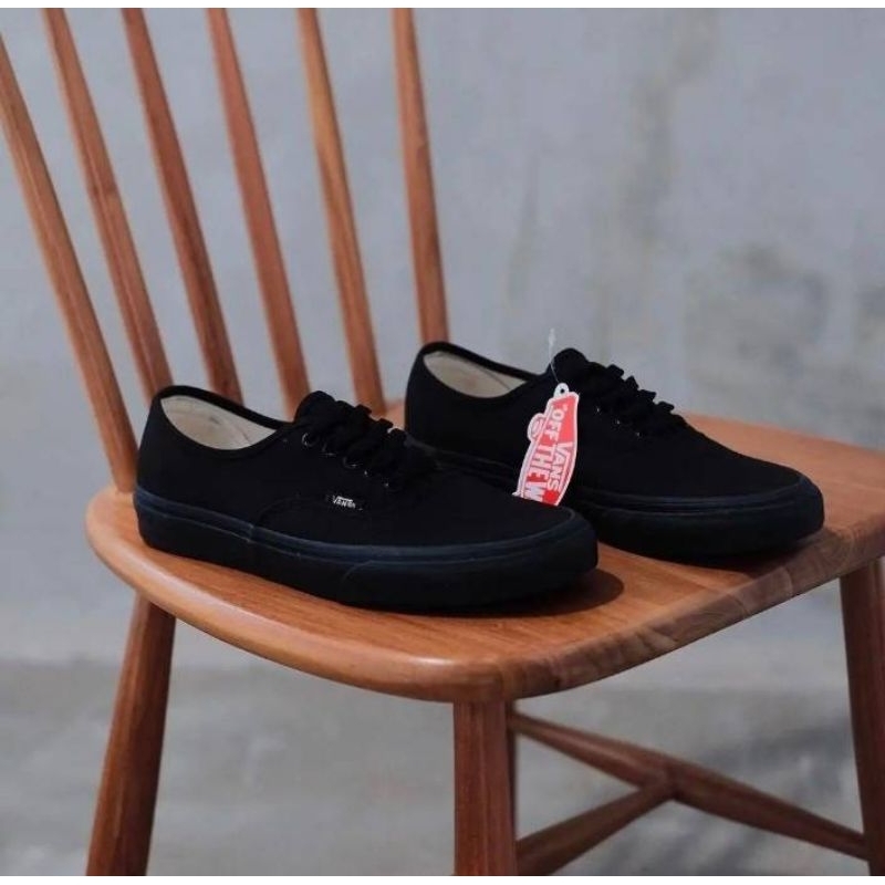 [BISA COD] VANS AUTHENTIC CLASSIC FULLBLACK IMPORT