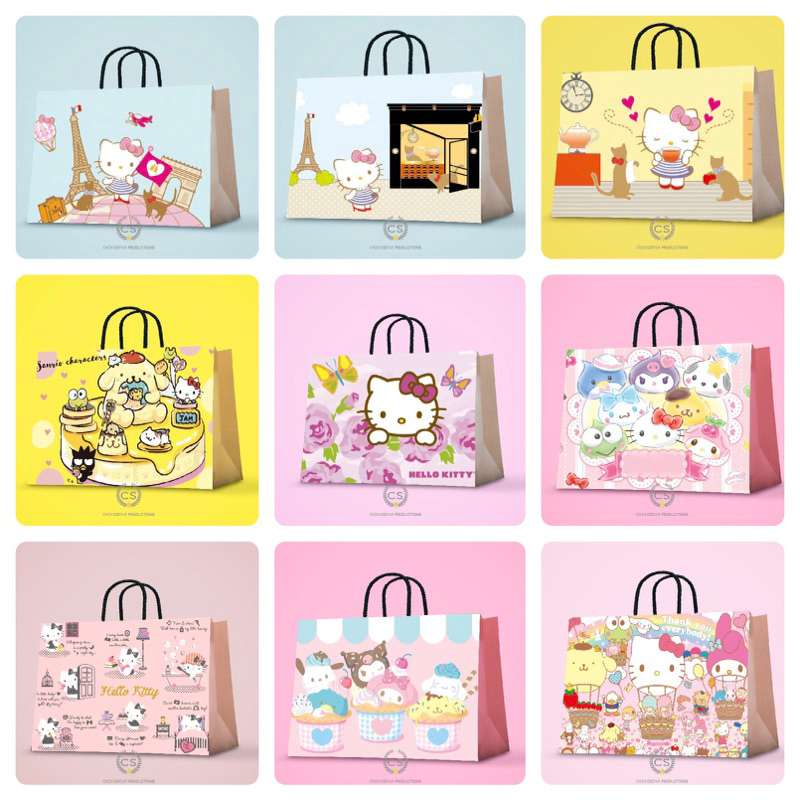 

Paper Bag Custom Hello Kitty Sanrio Hampers Ulang Tahun Anak tas Kado Tas Kertas Shopping Bag