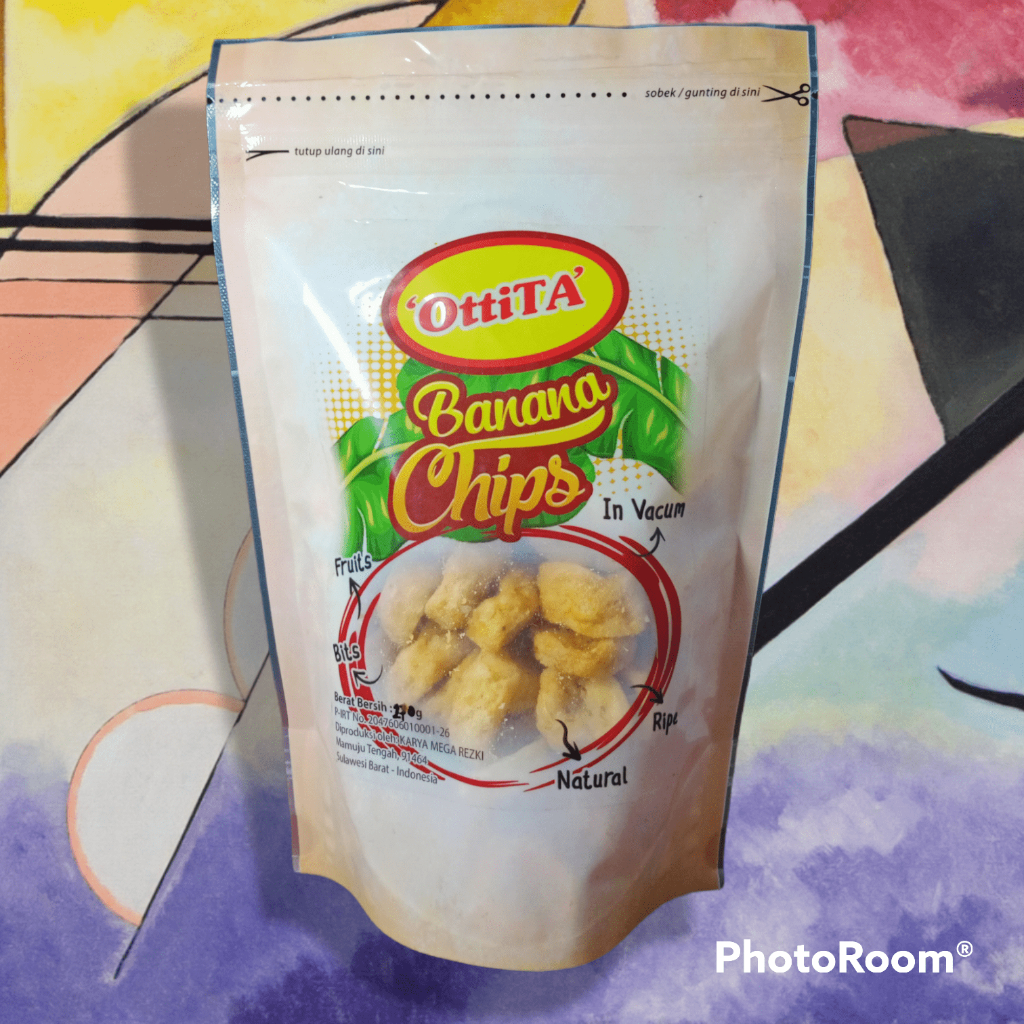 

OttiTA. Banana Chips Kripik Pisang Fakum krupuk pisang matang oleh-oleh cemilan makanan ringan khas daerah mamuju tengah