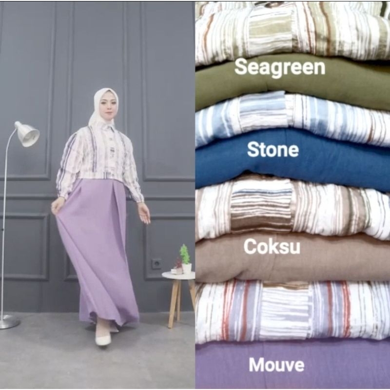 maxi dress crinkle plus cardi salur diana