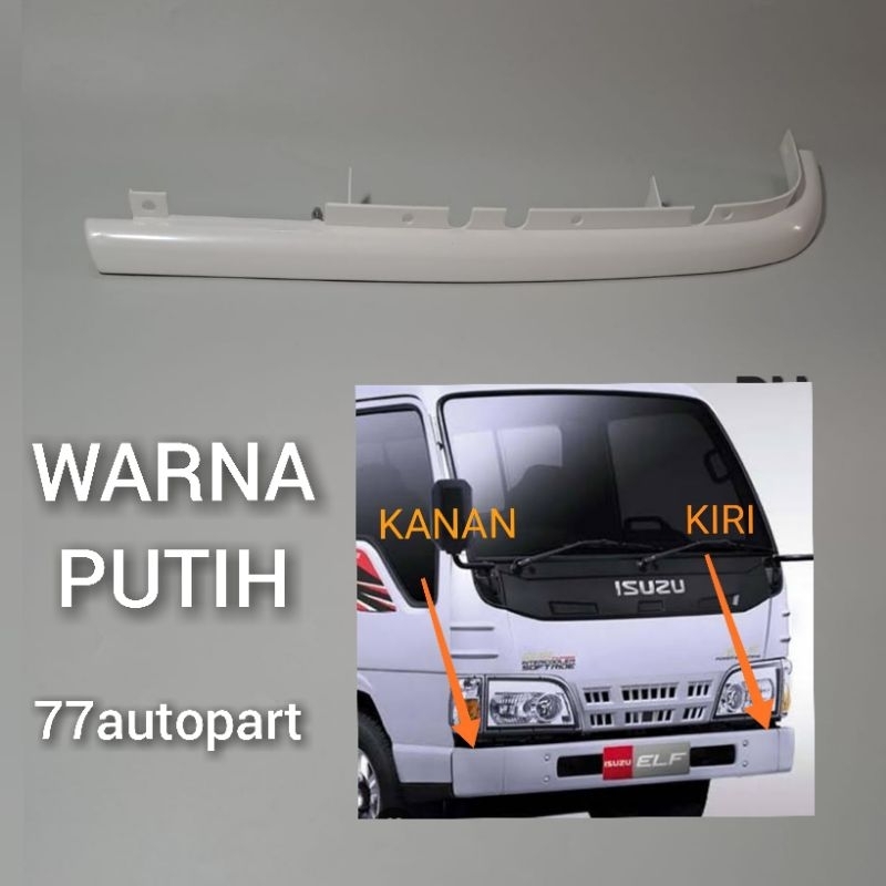 list bawah lampu besar isuzu elf new putih