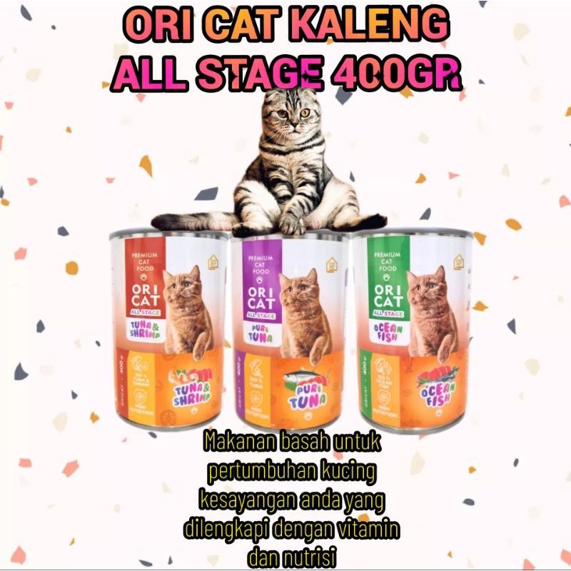 ORI CAT KALENG ALL STAGE 400GR||Makanan Basah Untuk Kucing Kesayangan Anda