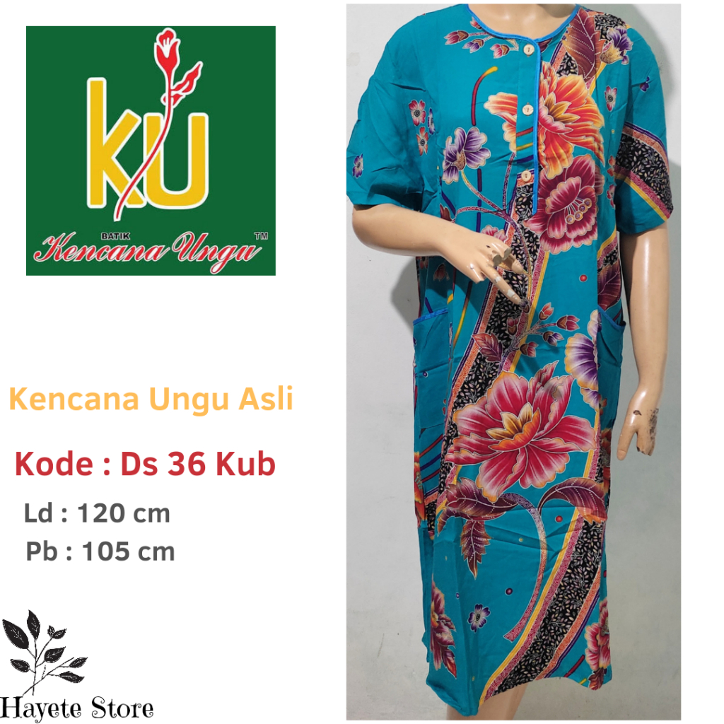 Daster Kencana Ungu Asli Label Biru