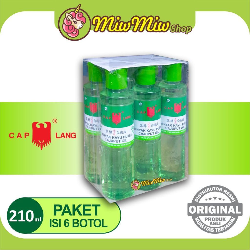 CAP LANG Minyak Kayu Putih 210 ml (Paket isi 6 botol)
