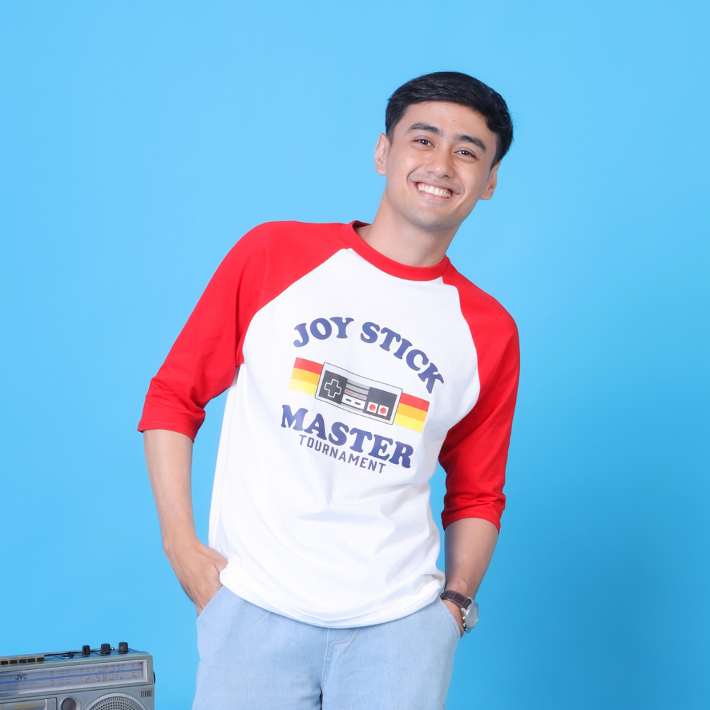 Kaos Distro Raglan Joy Stick Master New States Apparel Premium Pria dan Wanita