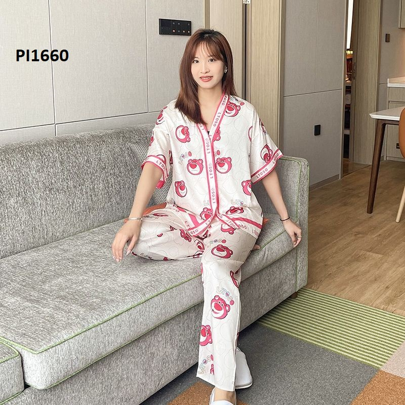 PIYAMA BAJU TIDUR 3IN1 WANITA  SUTERA PI1660