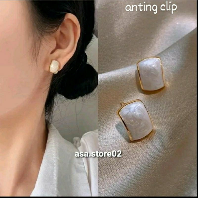 Anting Klip Tanpa Tindik/Anting Jepit Hijab New