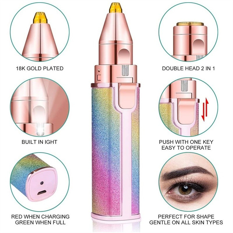 Port Electric Epilator Mini - Alat Cukur Alis Elektrik 2 In 1.