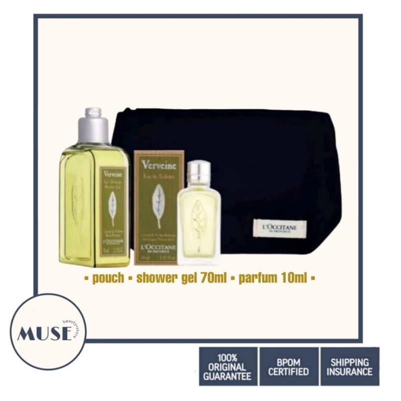 [ Get 3 pc + Pouch ] Loccitane Vervein / Verbena Travel Size / Travel Set / Trial Kit / GiftSet / Kado