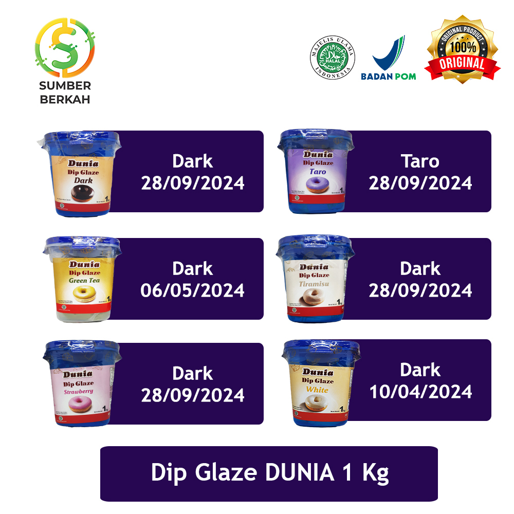 Dunia Dip Glaze 1 kg Celupan Topping Selai Olesan Donat