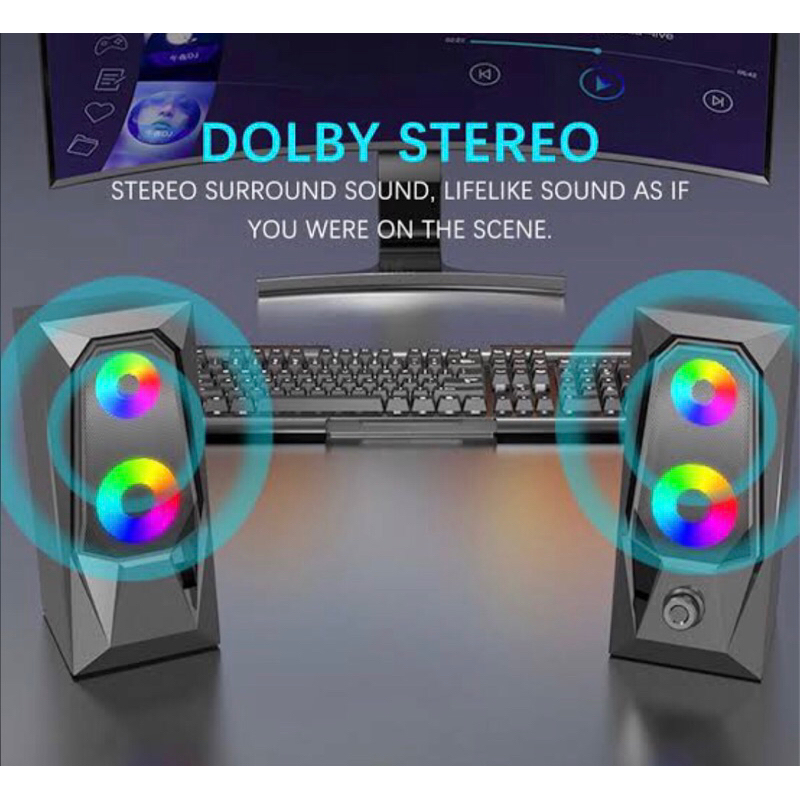 Speaker Spiker Komputer Laptop usb K7 RGB