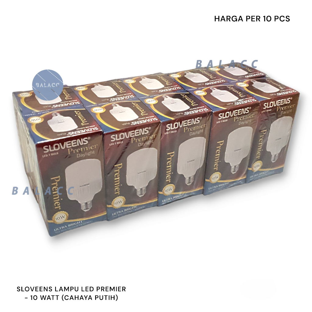 Lampu LED T BULB TABUNG SLOVEEN PREMIER 10 WATT ( Paket isi 10 Pcs )