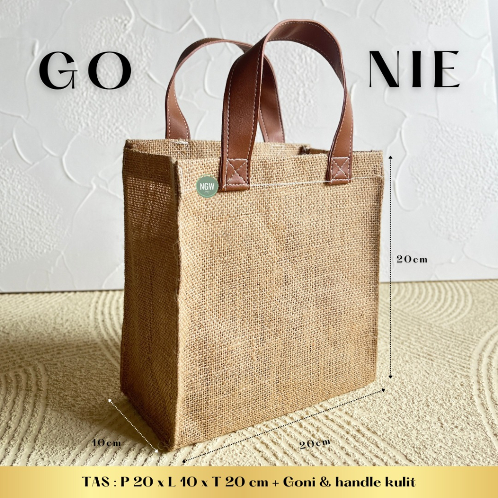 GONIE BAG handle kulit aneka ukuran goodie bag hampers