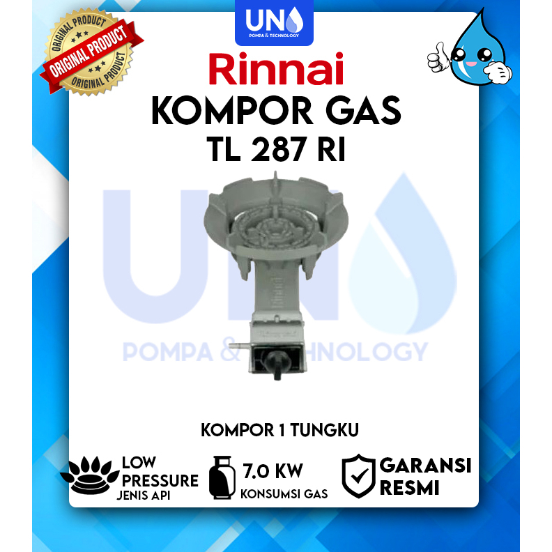 Rinnai Kompor Gas Tungku 1 Tekanan Rendah TL-287Ri / TL 287 RI / TL287RI