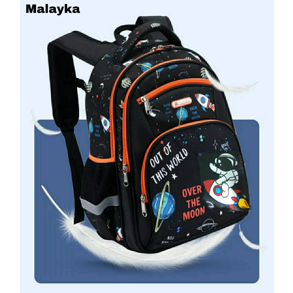 Tas Sekolah SD SMP SMA Ransel Baru Anak Laki laki Astronot Tas Punggung Mode Tas Kartun Laki laki