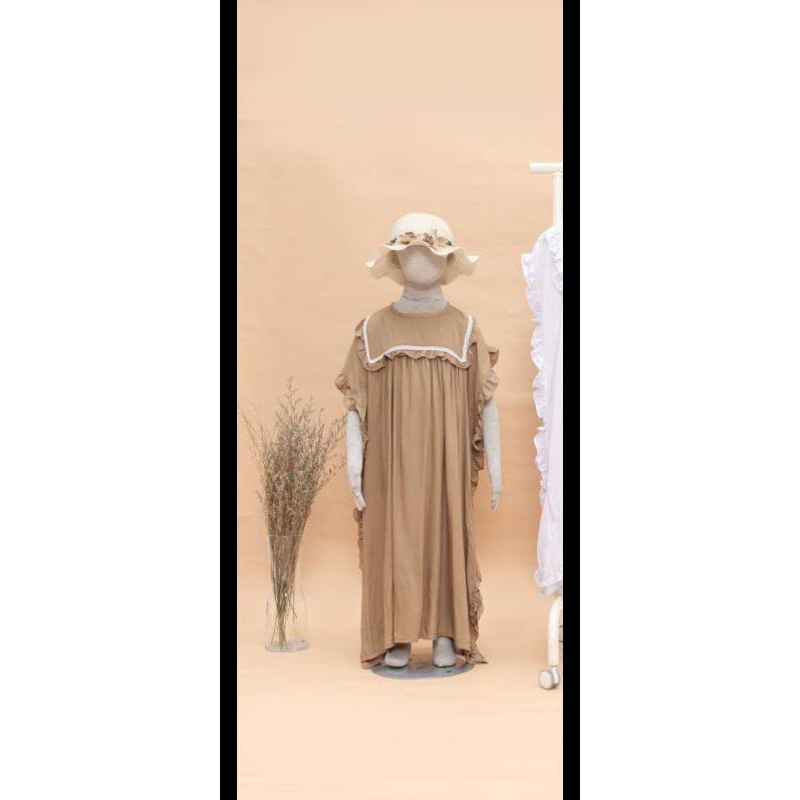 Kaftan anak perempuan warna coksu 2-10tahun amara kaftan by lucuna  smilee