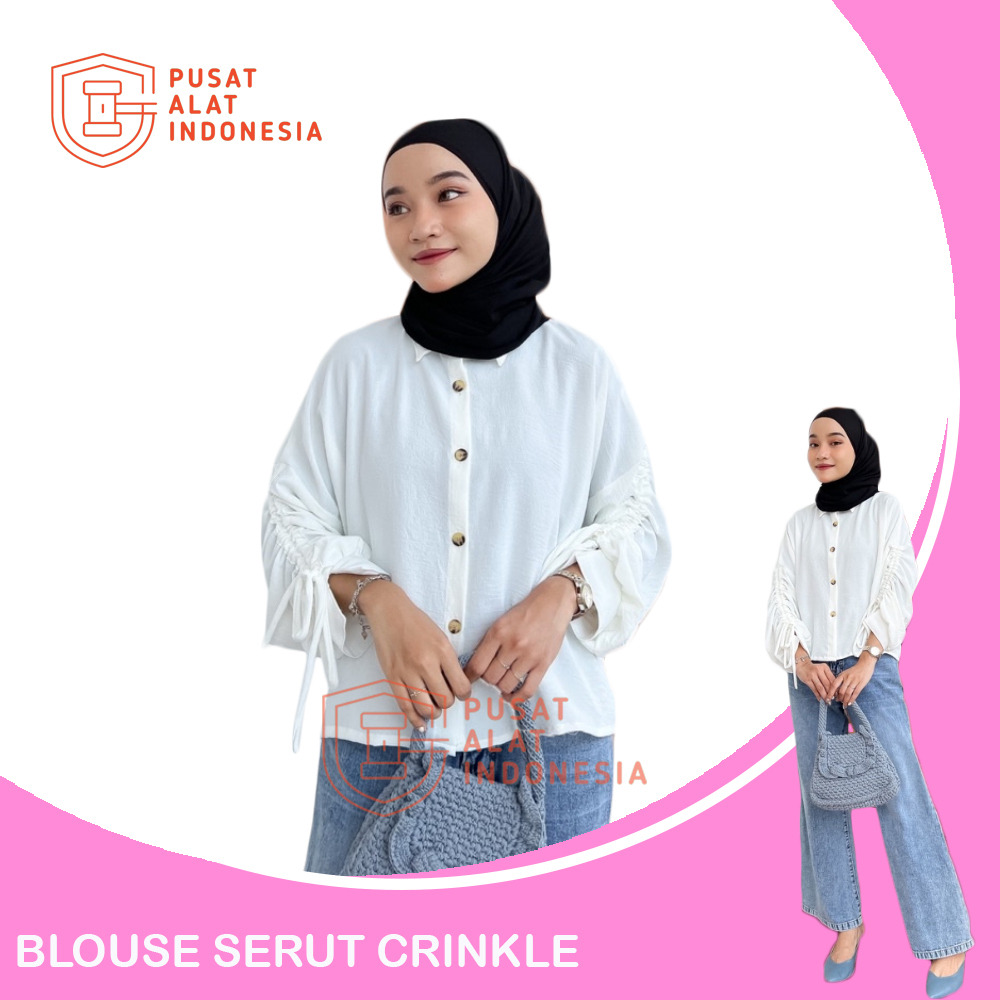 Atasan Wanita Blouse Serut Crinkle Bw01