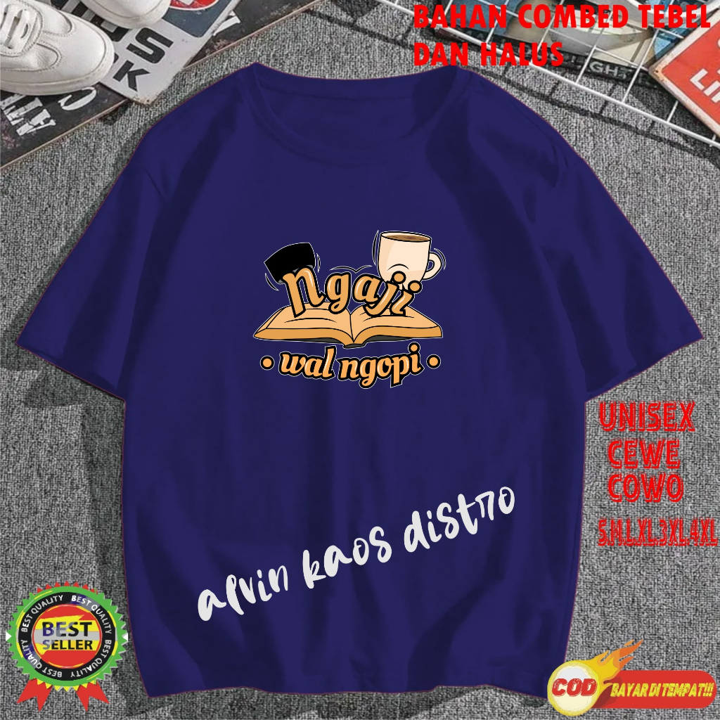 Terviral Kaos SANTRI DTF NGAJI WAL NGOPIKAOS MURAH  Kaos Putih Hitam Kaos Terlaris No 1 Promo Diskon