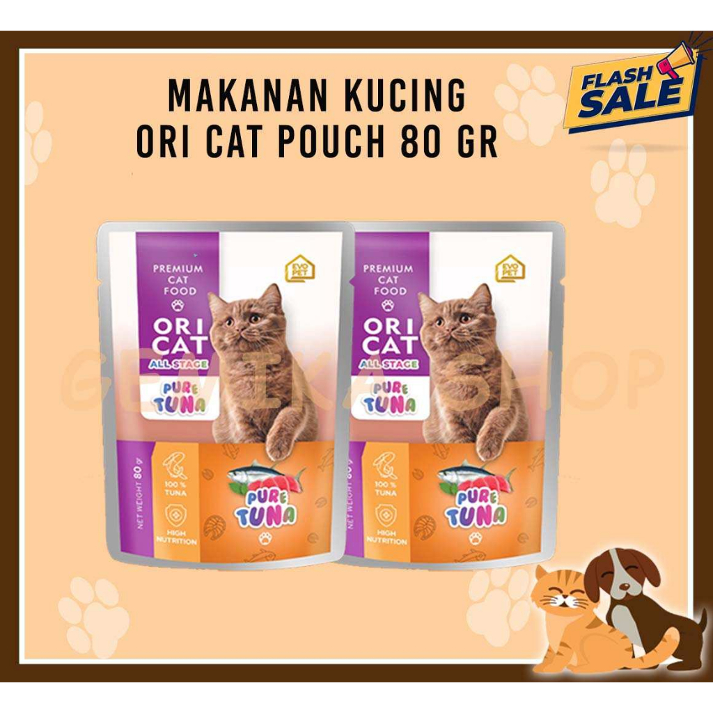 ORI CAT POUCH 80GR - MAKANAN KUCING POUCH BASAH