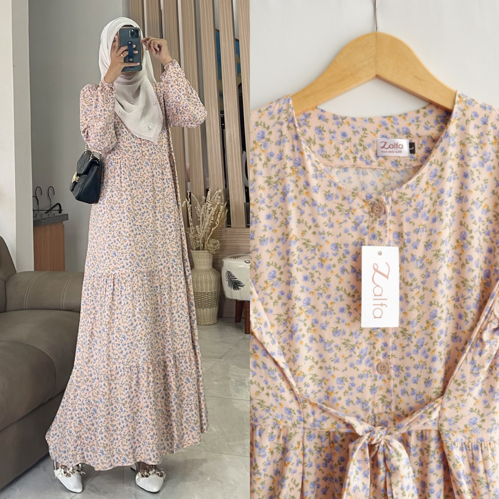 CELOSIA dress by ZALFA OUTFIT / gamis motif rayon