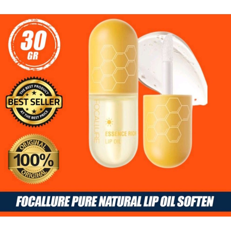 FOCALLURE Natural Lip Oil Moisturizing lip essence FA-330 BPOM Berkualitas