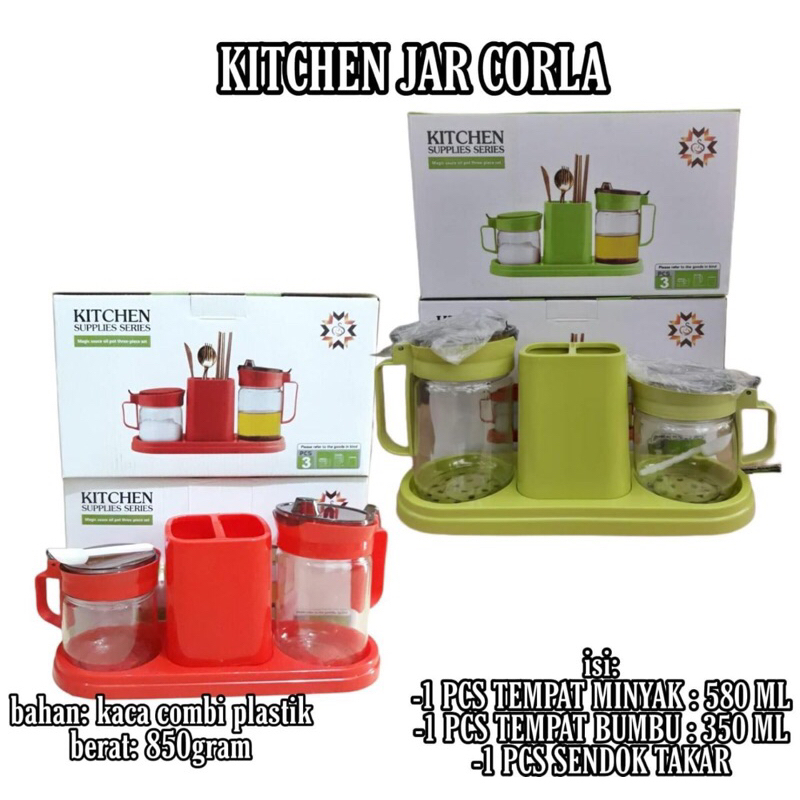 READY KITCHEN JAR CORLA SET 3 PCS