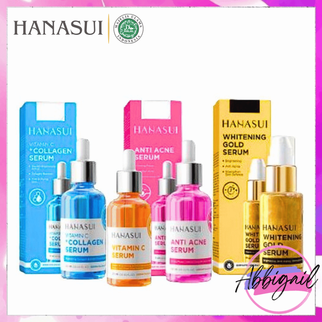 𝘈𝘉𝘎✰  Hanasui Serum / Whitening Gold Vit C Collagen Anti Acne Propolis Men Bright Active / Serum Wajah / Serum Muka / Serum Hanasui / Serum Jerawat / Perawatan Wajah / Serum Garnier 15 ML 2015