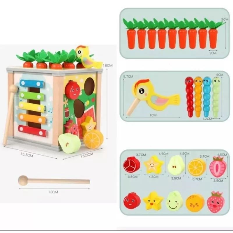 treasure chests busy box mainan kayu mainan edukasi