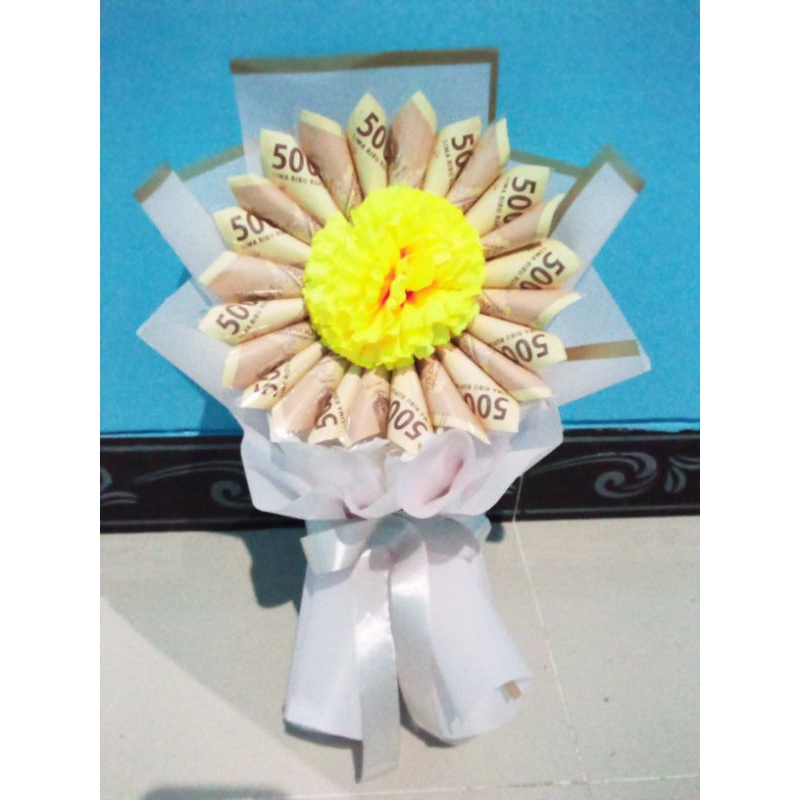 buket isian uang bentuk bunga