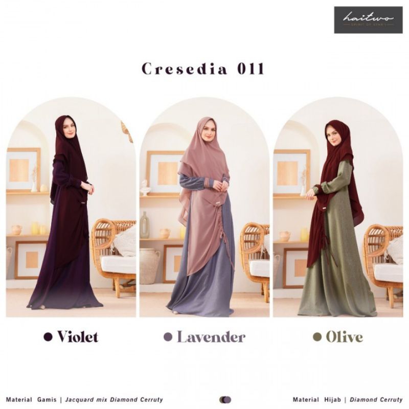 Cresedia 011 Gamis, gamis nibras, baju nibras, gamis haitwo, baju gamis, gamis dewasa , DISKON