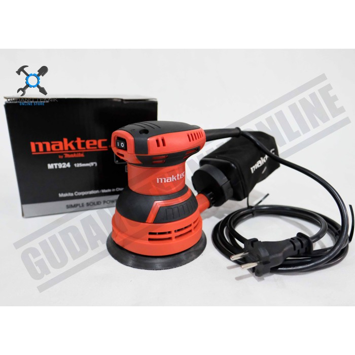 Mesin Amplas Sander Bulat 5&quot; MT924 MAKTEC x M9204B MAKITA / Finishing Orbital Sander Palm Sander Elektrik 5 Inch MT 924 M 9204B MAKTEC x MAKITA