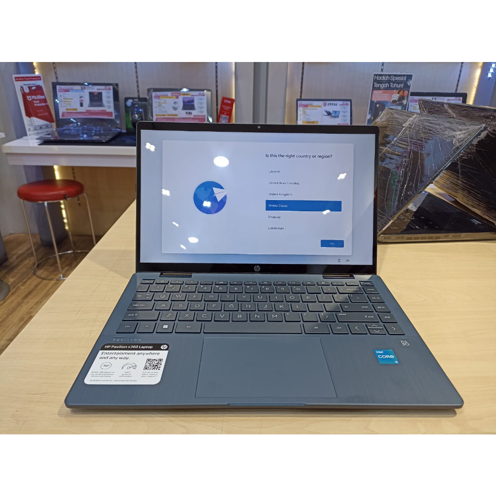 LAPTOP MURAH BARU HP PAVILION X360 14 INTEL I3 1215U 8GB 256GB 14 FHD IPS TOUCH WINDOWS 11 HOME